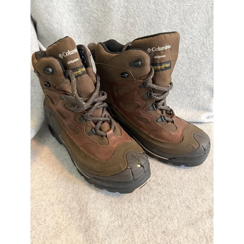Columbia Bugabootres FG Mens 11.5 Winter Boots 400g Thinsulate Brown BM1140-238
